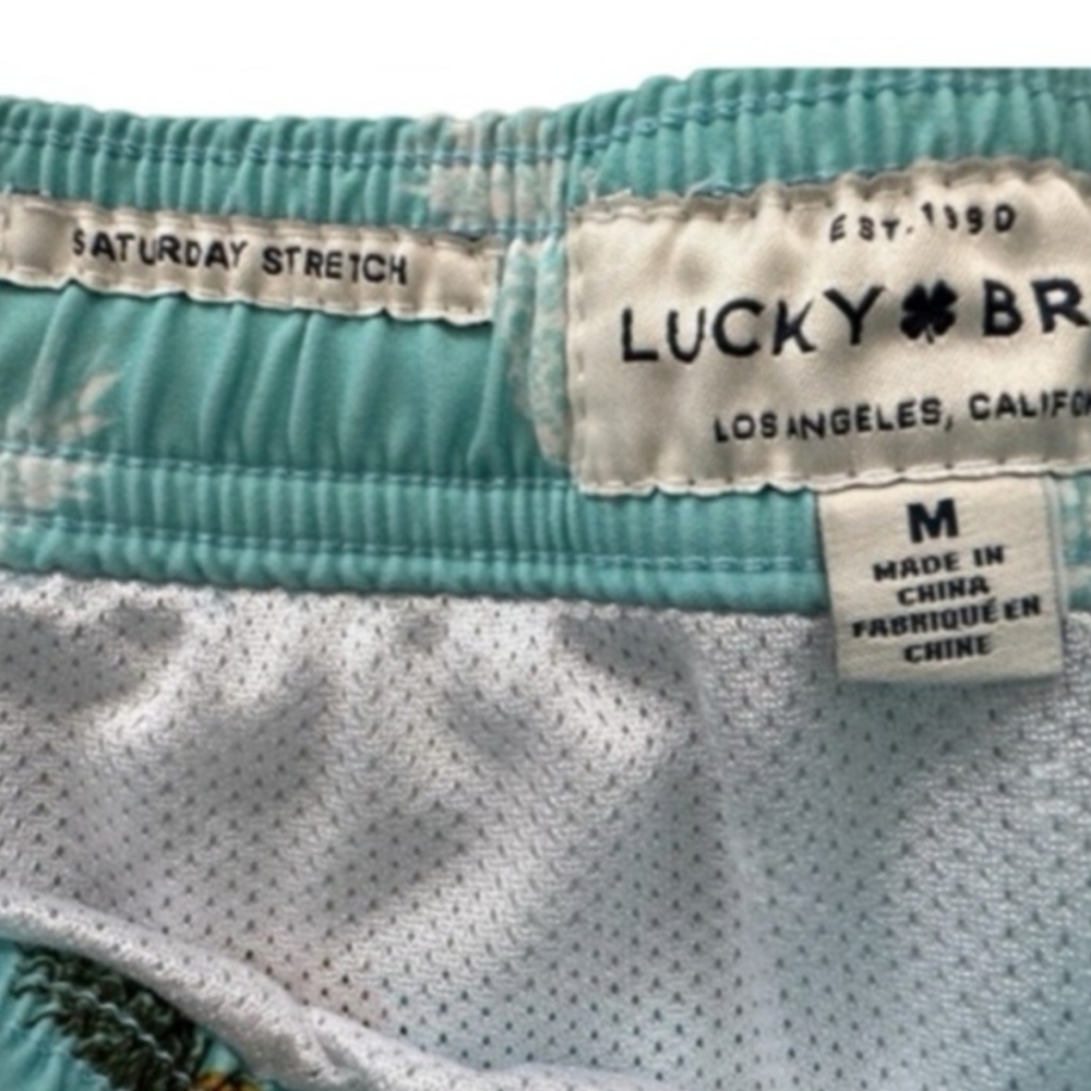 Lucky Brand Saturday Stretch Size Medium Torquise Pineapple Print Lined New - Picture 5 of 6